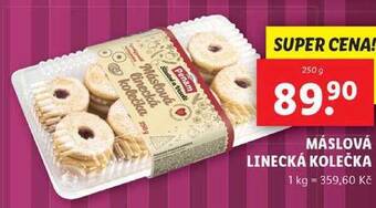 Lidl Máslová linecká kolečka, 250 g nabídka
