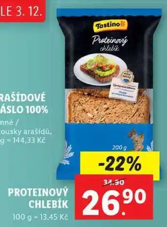 Lidl Proteinový chlebík, 200 g nabídka