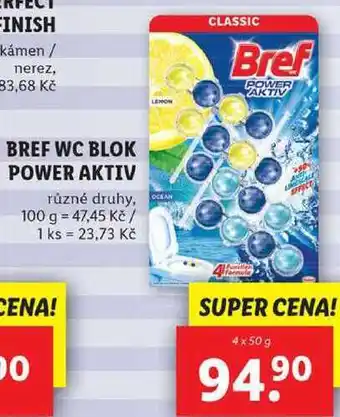 Lidl Bref wc blok power aktiv, 4x 50 g nabídka