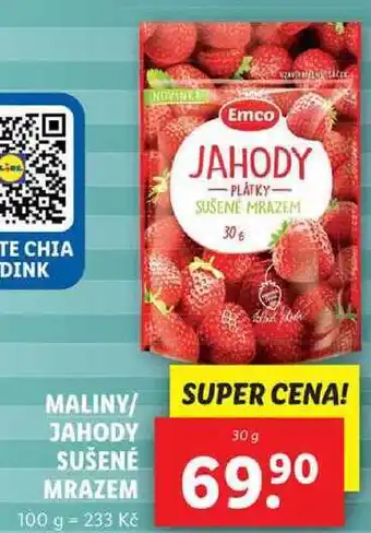 Lidl Maliny/jahody sušené mrazem, 30 g nabídka