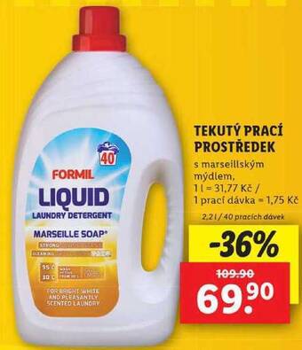 Lidl Tekutý prací prostředek, 2,2 l/40 pracích dávek nabídka