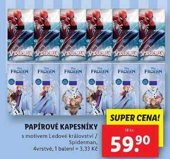 Lidl Papírové kapesníky, 18 ks nabídka