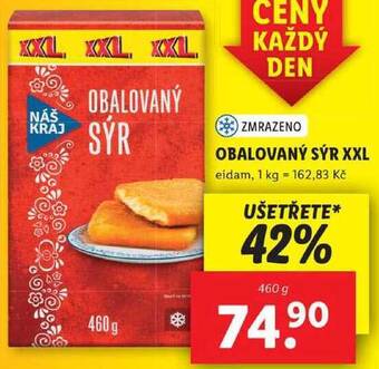 Lidl Obalovaný sýr xxl, 460 g nabídka