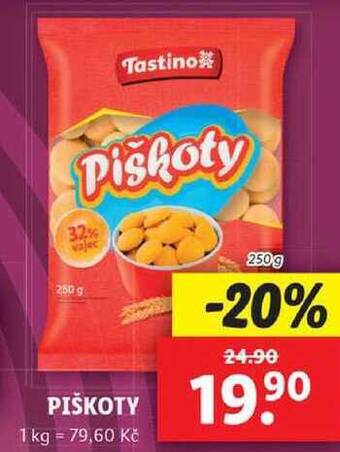 Lidl Piškoty, 250 g nabídka