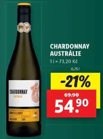 Lidl Chardonnay austrálie, 0,75 l nabídka