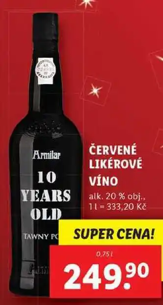 Červené likérové víno, 0,75 l