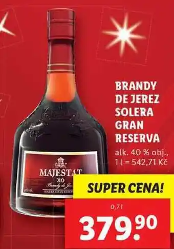 Lidl Brandy de jerez solera gran reserva, 0,7 l nabídka
