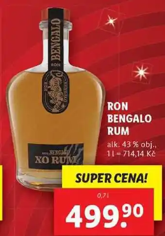 Lidl Ron bengalo rum, 0,7 l nabídka