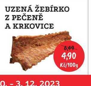 RABBIT řeznictví Uzená žebírko z pečeně a krkovice 100g nabídka
