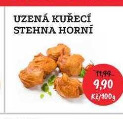 RABBIT řeznictví Uzená kuřecí stehna horní 100g nabídka