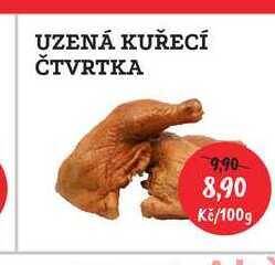 RABBIT řeznictví Uzená kuřecí čtvrtka 100g nabídka
