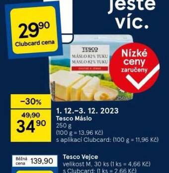 Tesco Tesco máslo nabídka