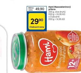 Tesco Hami masozeleninový příkrm nabídka