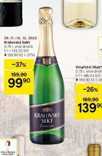 Tesco Královský sekt nabídka