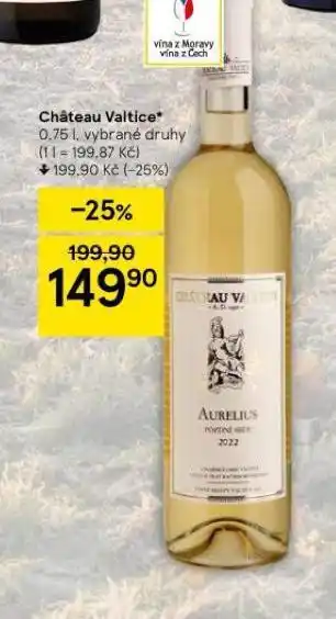 Tesco Chateau valtice nabídka