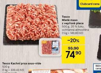 Tesco Mleté maso z vepřové plece nabídka