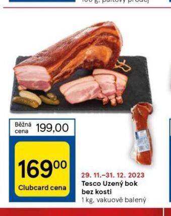 Tesco Uzený bok bez kosti nabídka