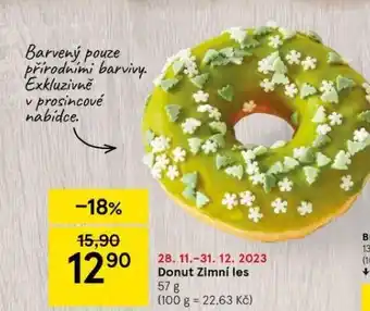 Tesco Donut zimní les nabídka