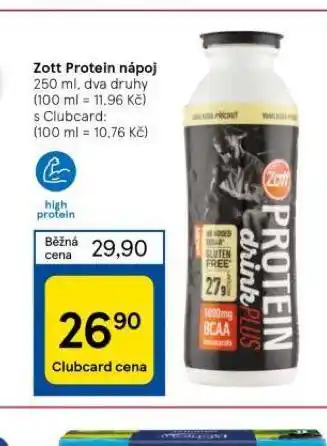 Tesco Zott protein nápoj nabídka