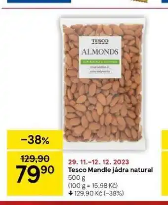 Tesco Tesco mandle jádra natural nabídka
