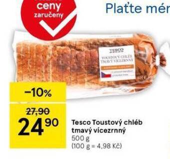 Tesco Tesco toustový chléb tmavý vícezrnný nabídka