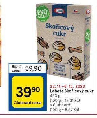 Tesco Labeta skořicový cukr nabídka