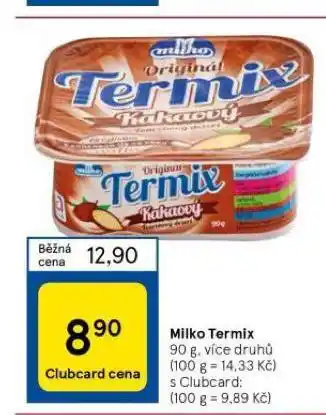 Tesco Milko termix nabídka