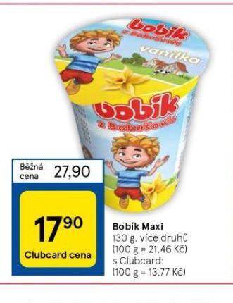 Tesco Bobík maxi nabídka