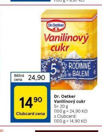 Tesco Dr. oetker vanilínový cukr nabídka