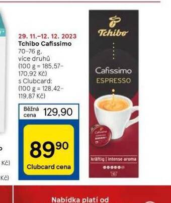 Tesco Tchibo cafissimo nabídka