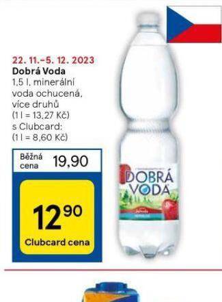 Tesco Dobrá voda ochucená nabídka