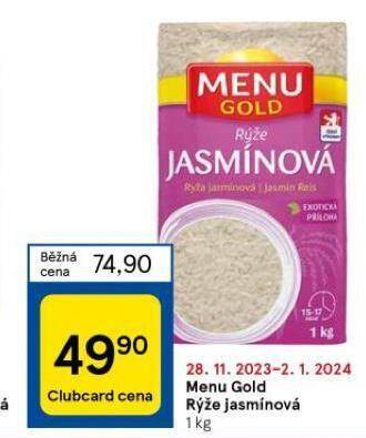 Tesco Menu gold rýže jasmínová nabídka