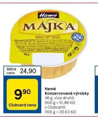 Tesco Hamé konzervované výrobky nabídka