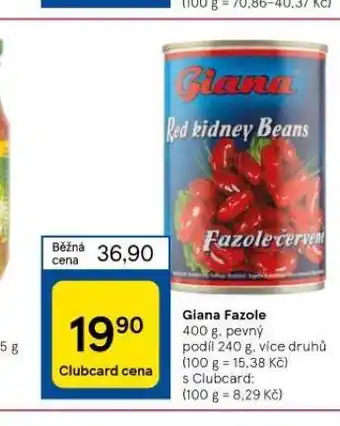 Tesco Giana fazole nabídka