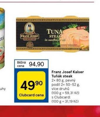 Tesco Franz josef kaiser tuňák nabídka