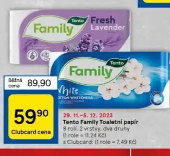 Tesco Tento family toaletní papír nabídka