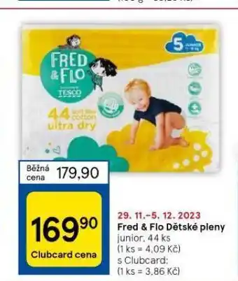 Tesco Fred & flo dětské pleny nabídka