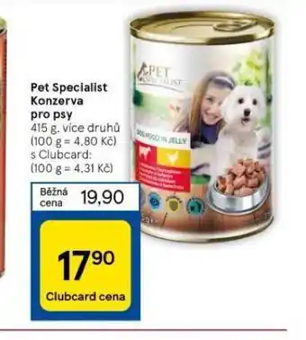Tesco Pet specialist konzerva pro psy nabídka
