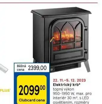 Tesco Elektrický krb nabídka