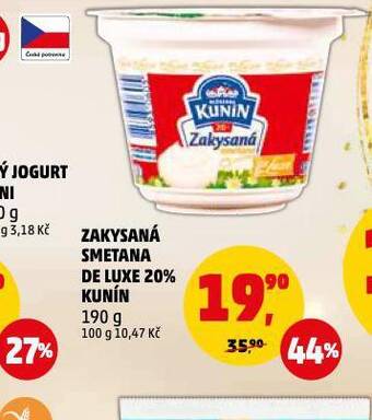 Penny Market Zakysaná smetana de luxe kunín nabídka