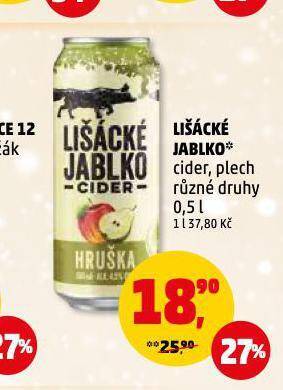 Penny Market Lišácké jablko cider nabídka