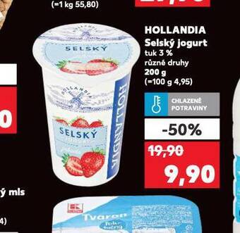 Kaufland Hollandia selský jogurt nabídka