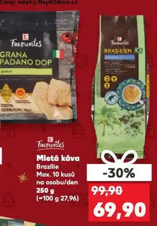 Kaufland Mletá káva nabídka