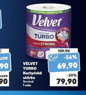 Kaufland Velvet turbo kuchyňská utěrka nabídka