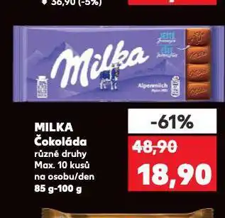 Kaufland Milka čokoláda nabídka