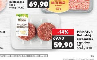 Kaufland Holandský karbanátek s goudou nabídka