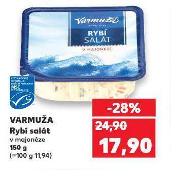 Kaufland Varmuža rybí salát nabídka