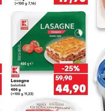 Kaufland Lasagne nabídka