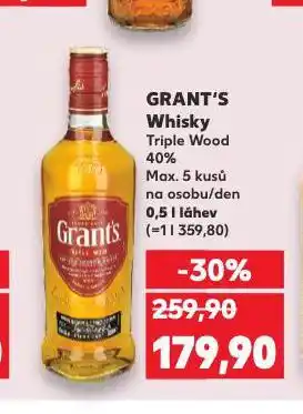 Kaufland Grant's triple wood whisky nabídka