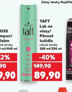 Kaufland Taft lak na vlasy nabídka